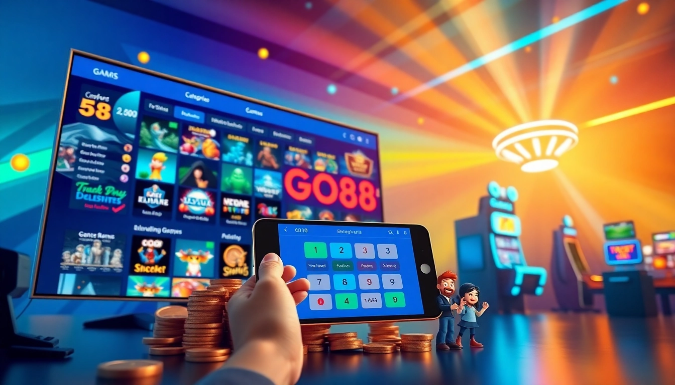 Exciting online gaming scene showcasing GO88 platform features at dittytalk.com.