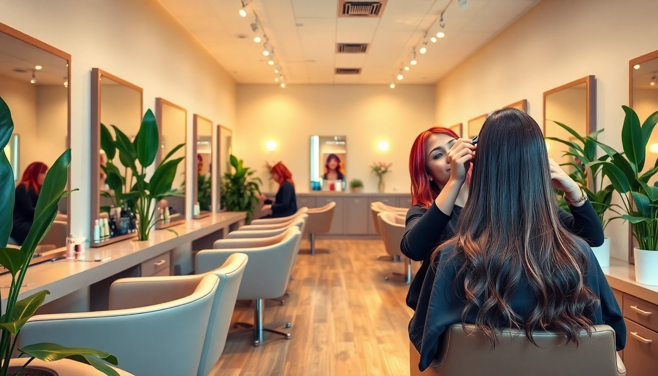 Stylists at the best hair salon san diego delivering vibrant highlights and precision haircuts.