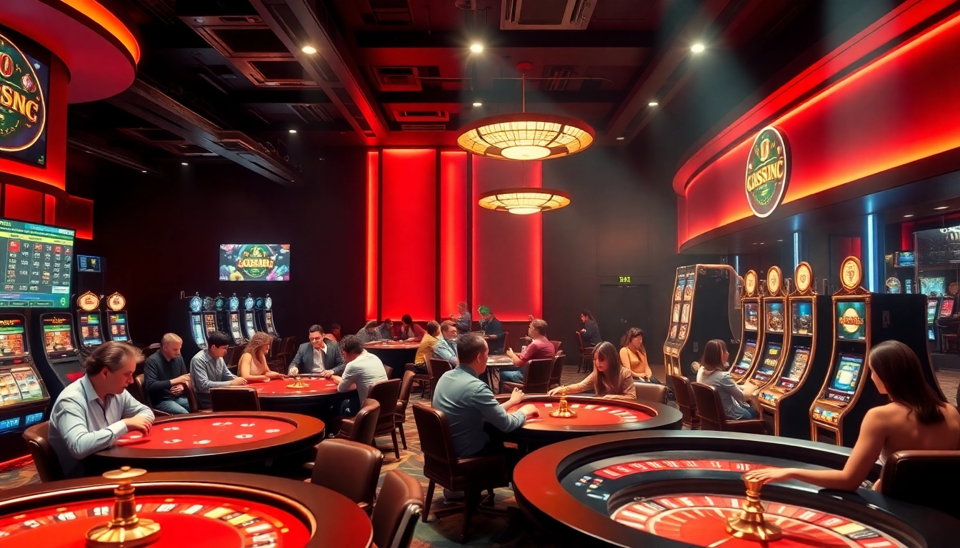 S666.nyc vibrant online casino environment showcasing players enjoying poker and roulette in a luxurious setting.