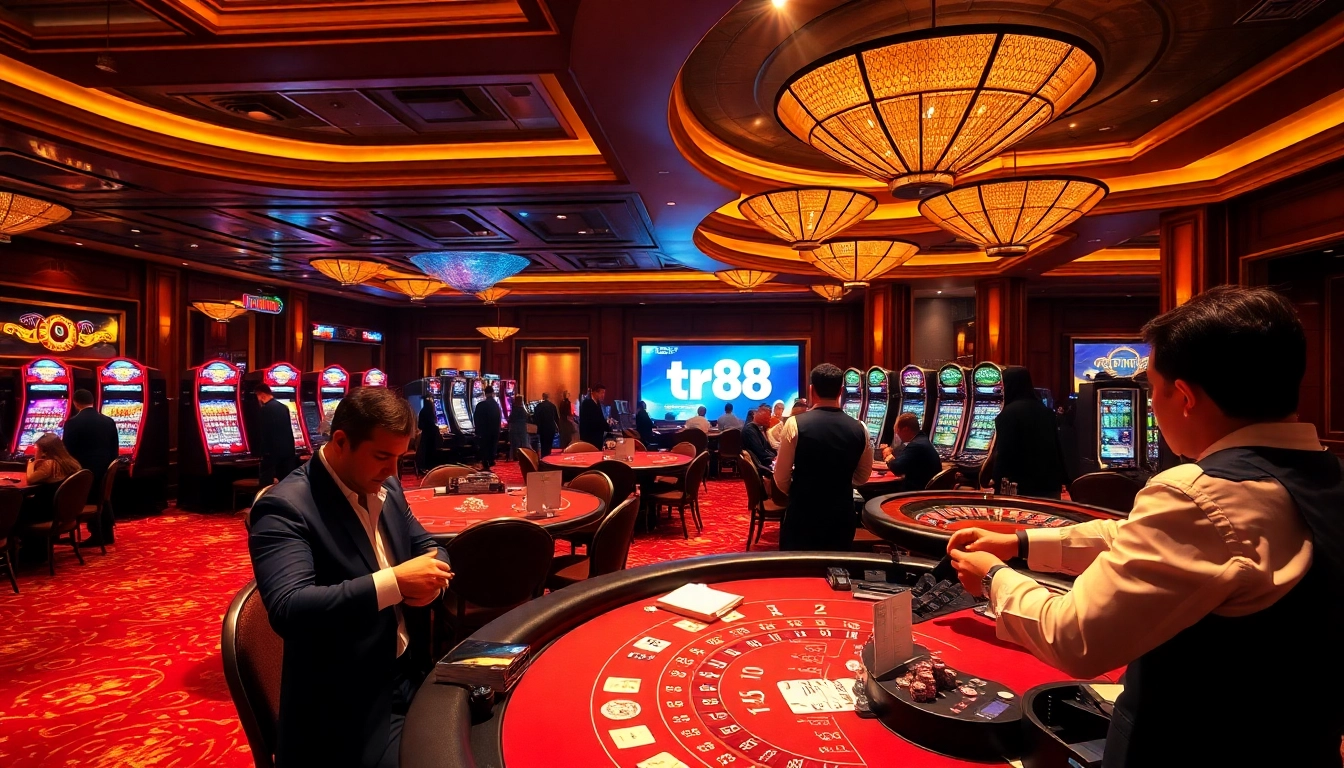 Experience the excitement of the tr88 game with players enjoying live casino action.