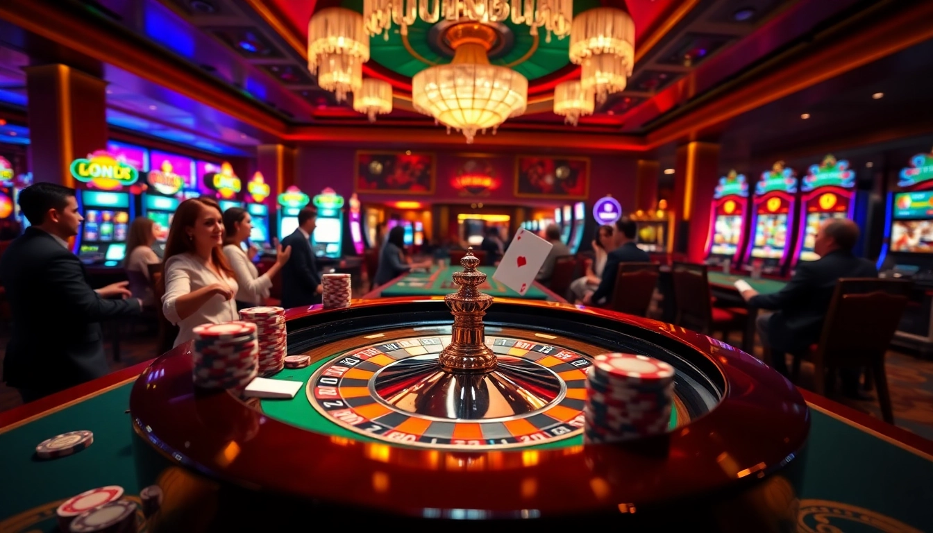 Exciting gameplay scene at loto188.gb.net with colorful roulette, poker chips, and animated casino elements.