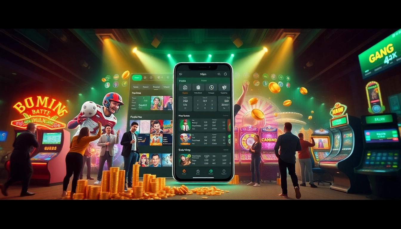 Exciting online betting experience at winvn88.live showcasing vibrant app interface and joyful players.